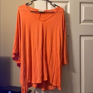 Orange plus size tunic